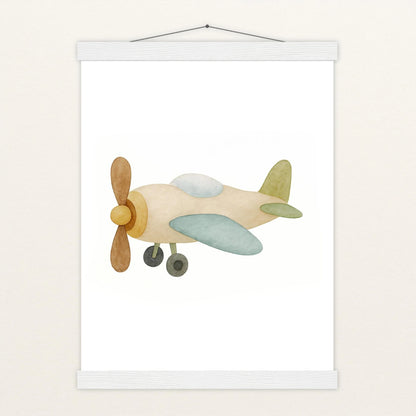 Propellerflugzeug Poster mit Leisten von tinylearner