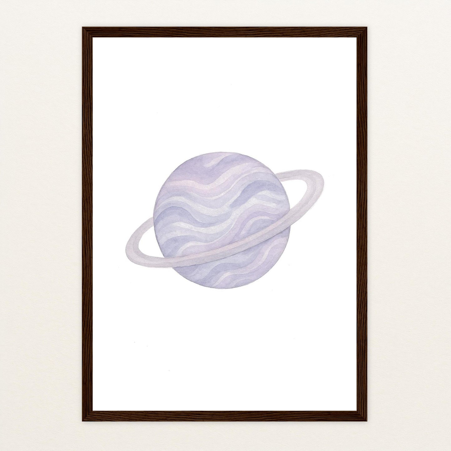 Planet Poster mit Holzrahmen von tinylearner