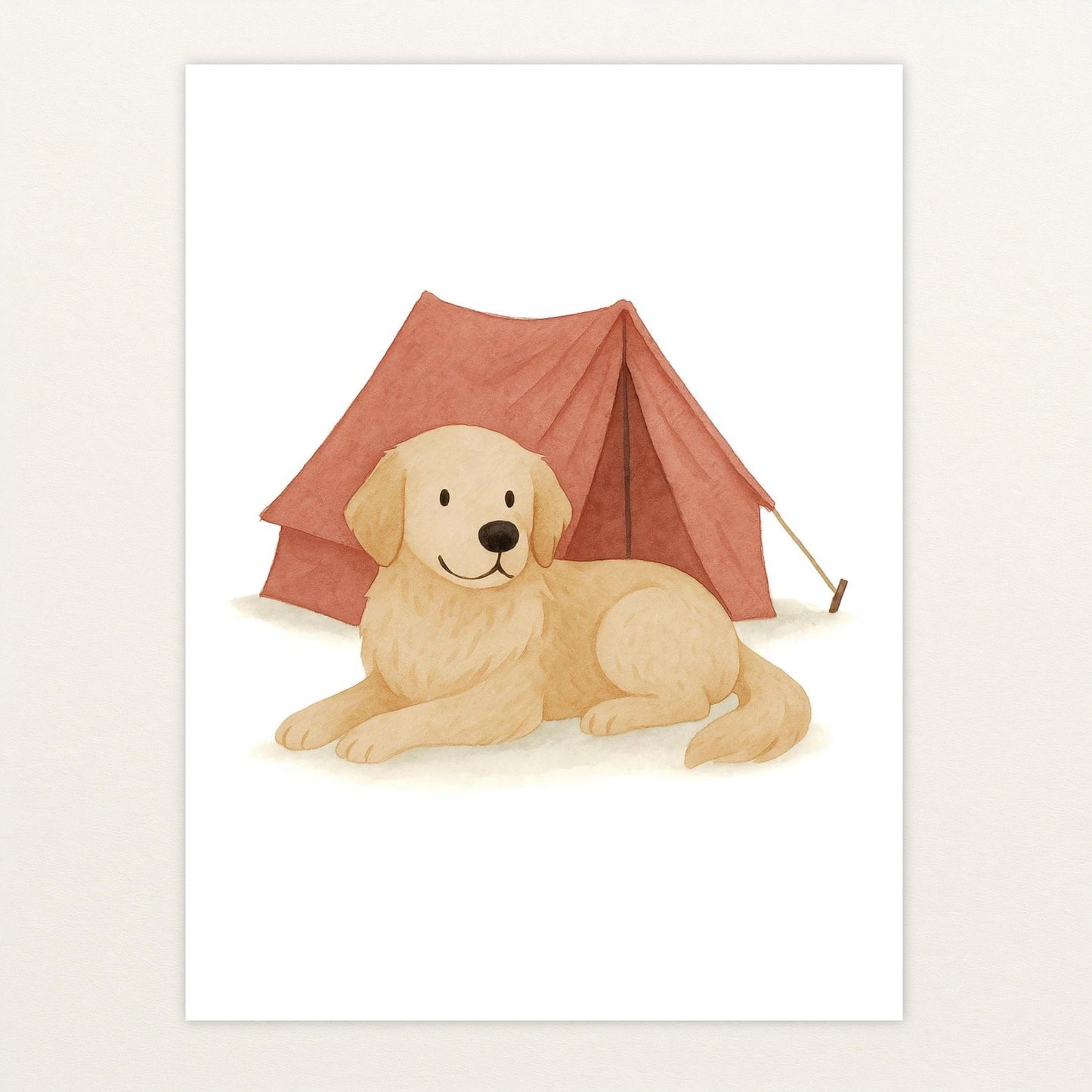 Hugo der Hund - Motiv: "Zelt" Poster von tinylearner