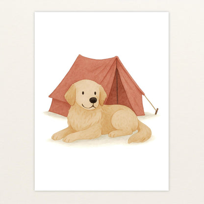 Hugo der Hund - Motiv: "Zelt" Poster von tinylearner