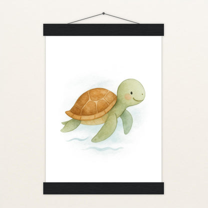 Sora die Schildkröte Poster mit Leisten von tinylearner