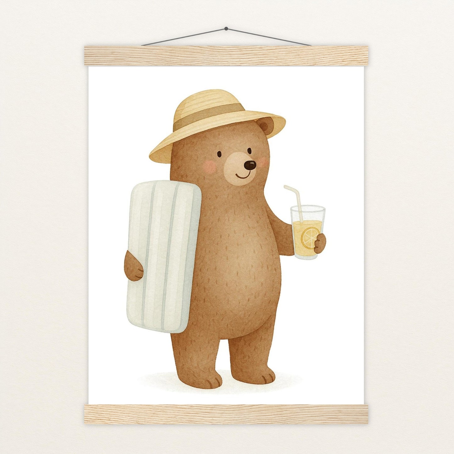 Balu der Bär - Motiv: "Strandtag" Poster mit Leisten von tinylearner