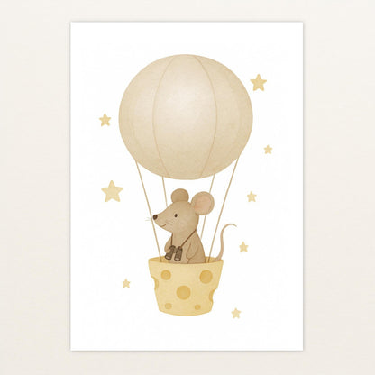Mimi die Maus - Motiv: "Heißluftballon" Poster von tinylearner