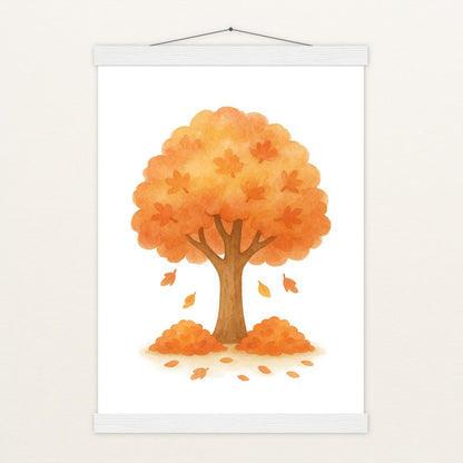 Ahornbaum Poster mit Leisten von tinylearner