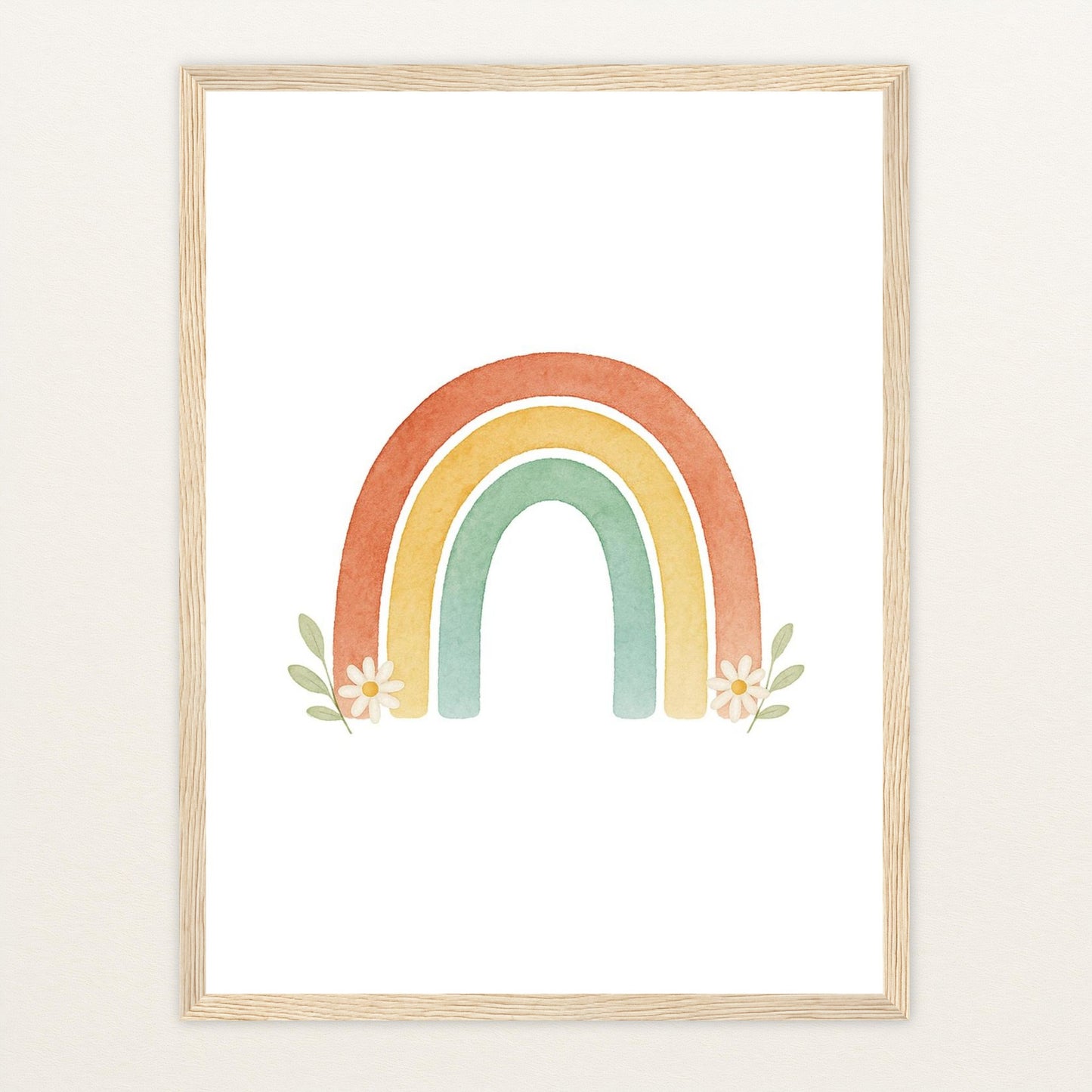 Regenbogen Poster mit Holzrahmen von tinylearner