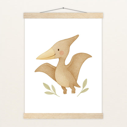 Dinosaurier Pteranodon Poster mit Leisten von tinylearner