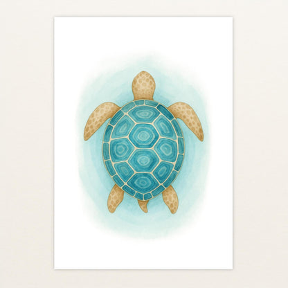 Sora die Schildkröte - Motiv: "Treiben" Poster von tinylearner