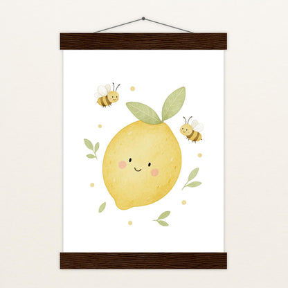 Obst: Zitrone Poster mit Leisten von tinylearner