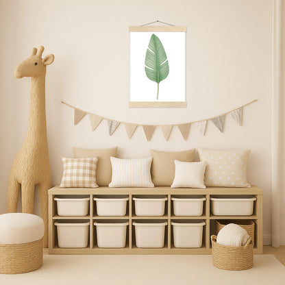Strelitzien-Blatt Poster mit Leisten von tinylearner