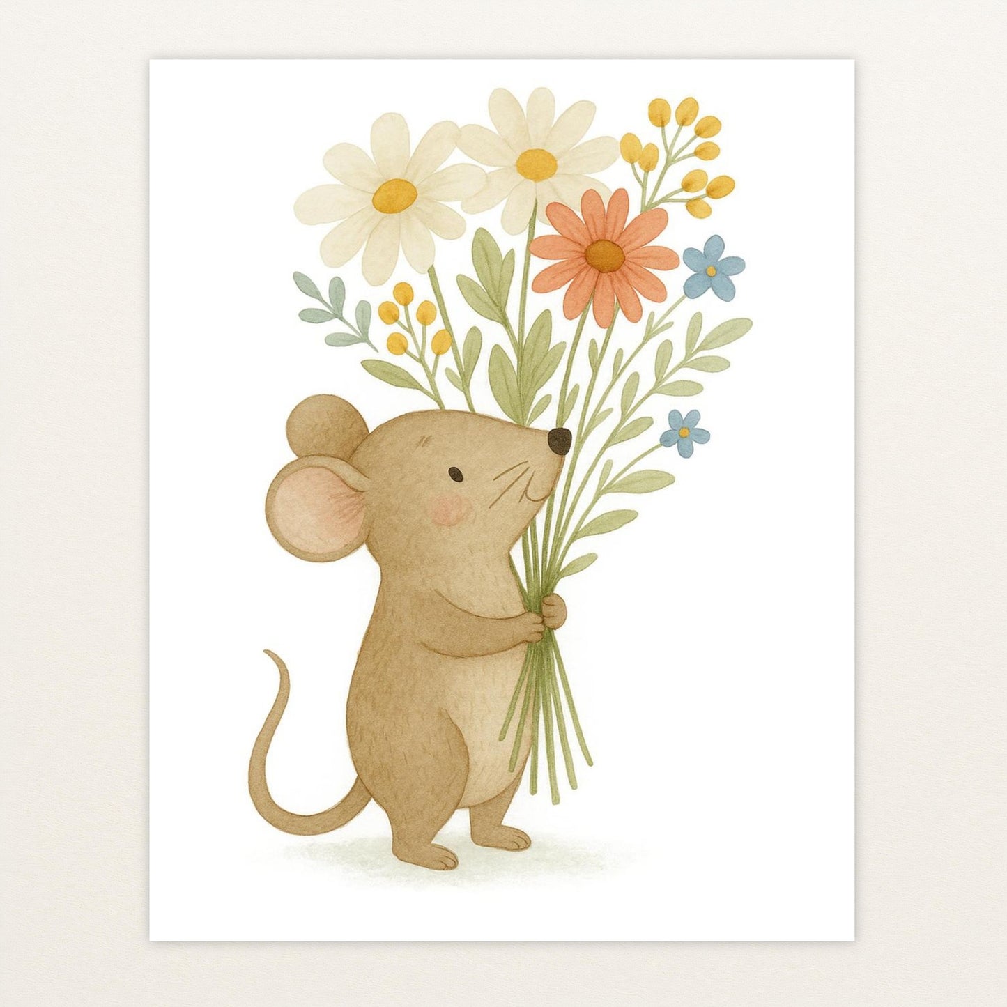 Mimi die Maus - Motiv: "Blumenstrauß" Poster von tinylearner