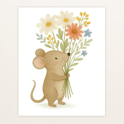 Mimi die Maus - Motiv: "Blumenstrauß" Poster von tinylearner