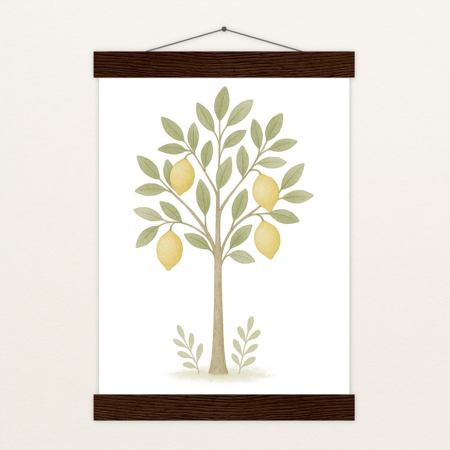 Zitronenbaum Poster mit Leisten von tinylearner