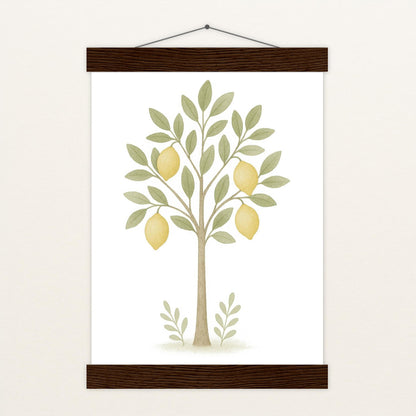 Zitronenbaum Poster mit Leisten von tinylearner