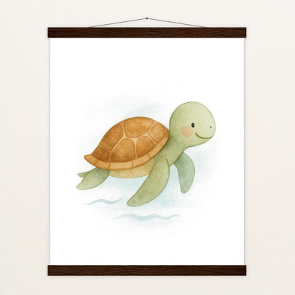 Sora die Schildkröte Poster mit Leisten von tinylearner