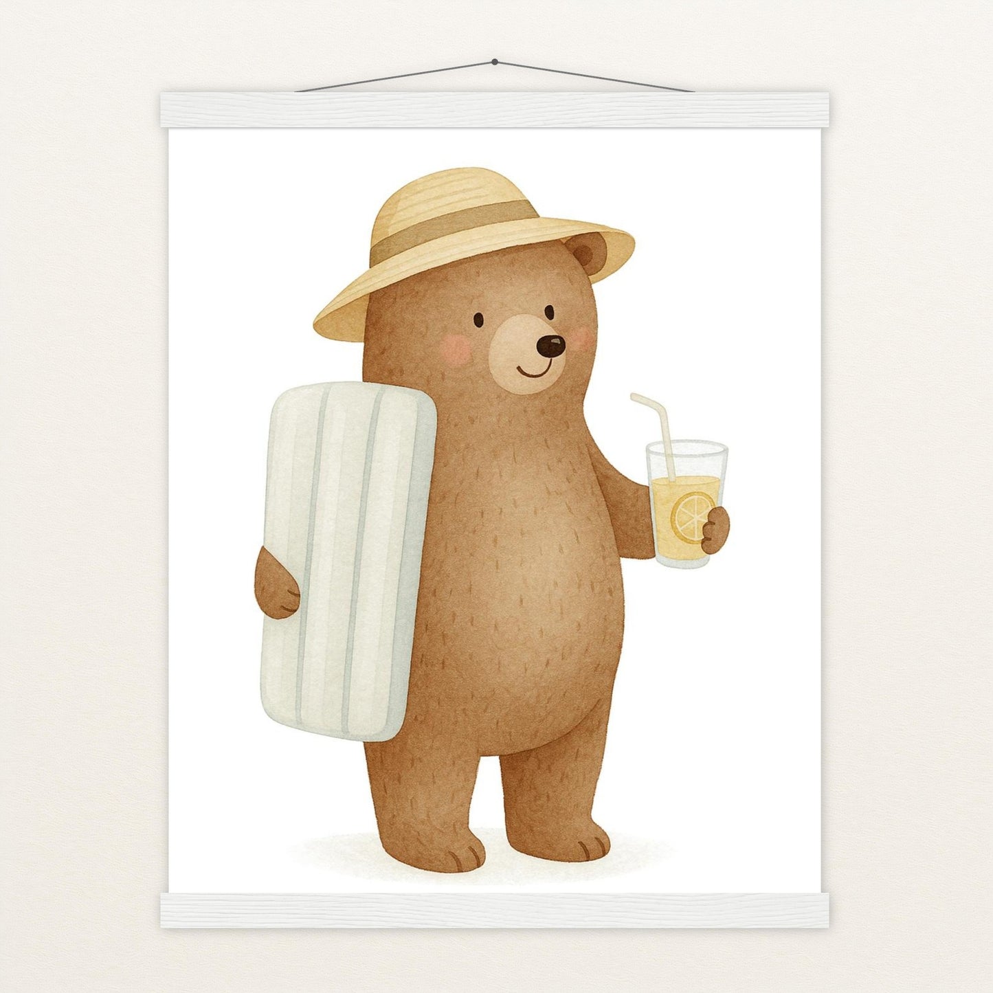 Balu der Bär - Motiv: "Strandtag" Poster mit Leisten von tinylearner