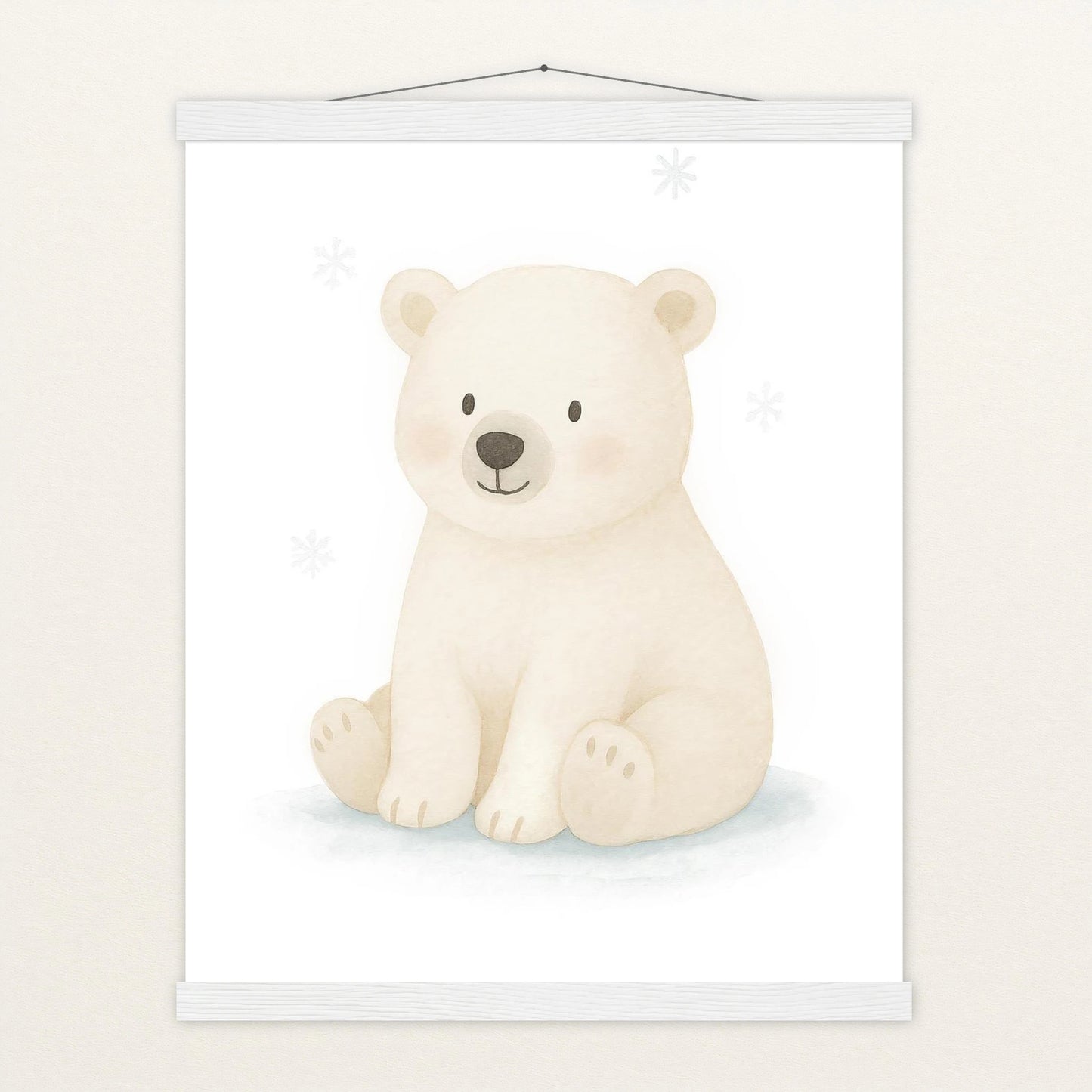 Pummel der Polarbär Poster mit Leisten von tinylearner