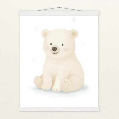 Pummel der Polarbär Poster mit Leisten von tinylearner