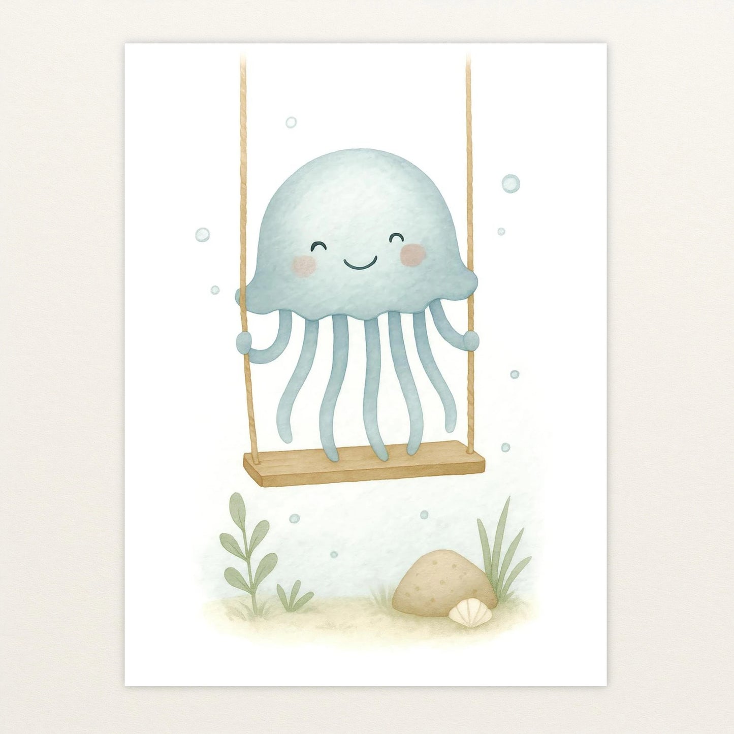 Quinn die Qualle - Motiv: "Schaukel" Poster von tinylearner