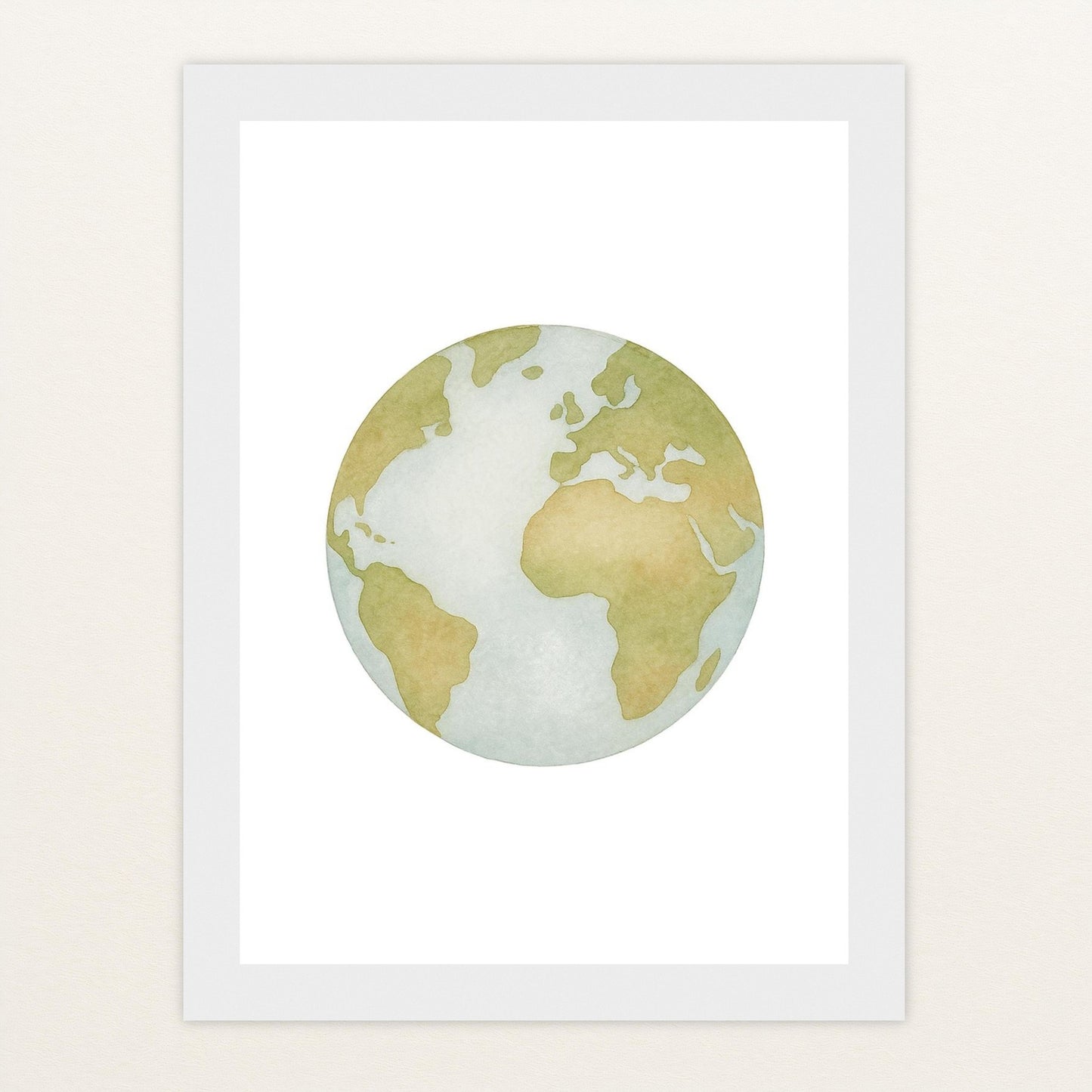 Erde Poster mit Holzrahmen von tinylearner