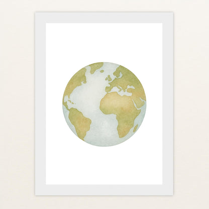 Erde Poster mit Holzrahmen von tinylearner