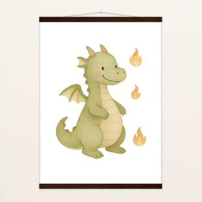 Drax der Drache Poster mit Leisten von tinylearner