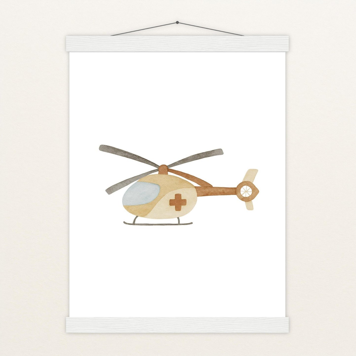 Rettungshubschrauber Poster mit Leisten von tinylearner