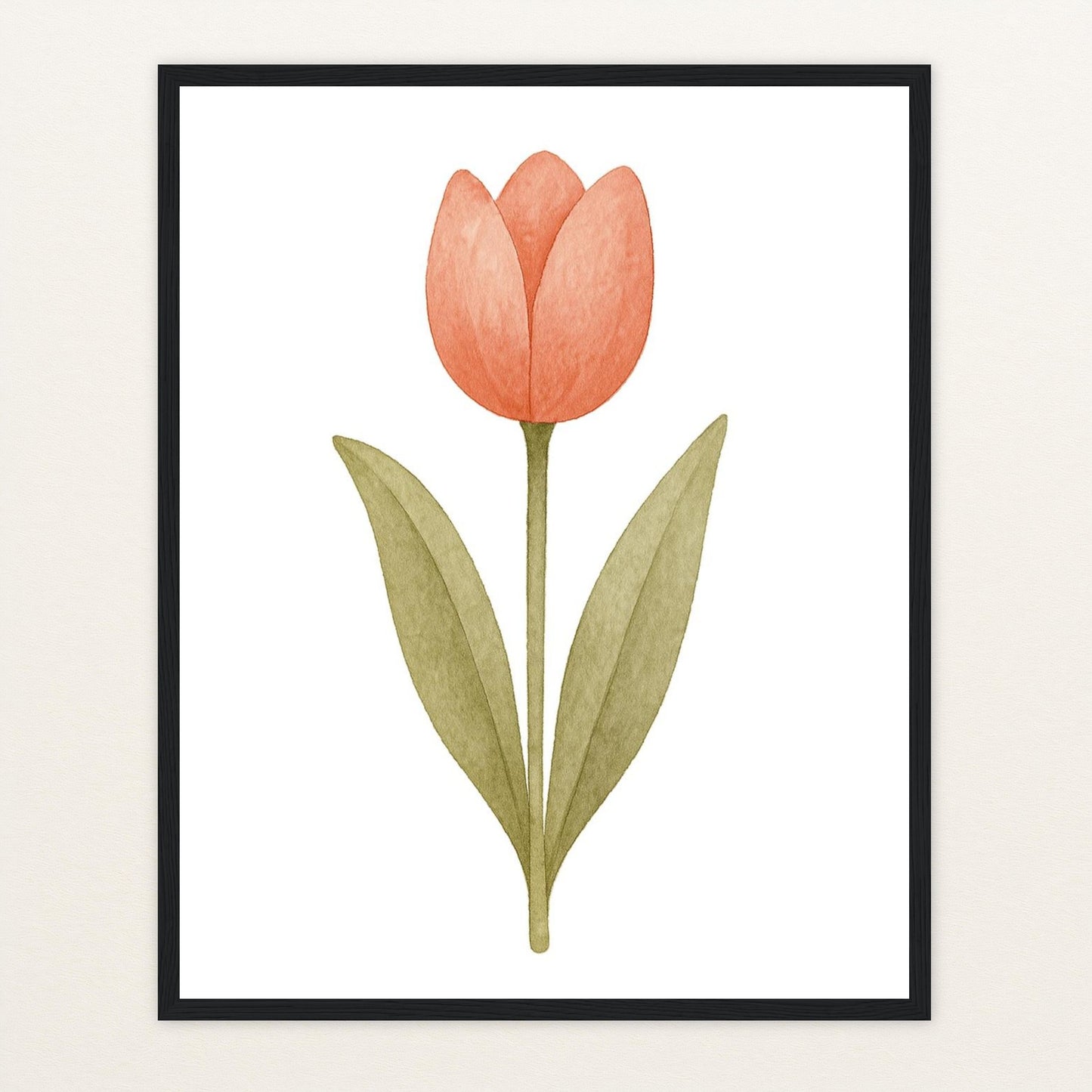 Tulpe Poster mit Holzrahmen von tinylearner