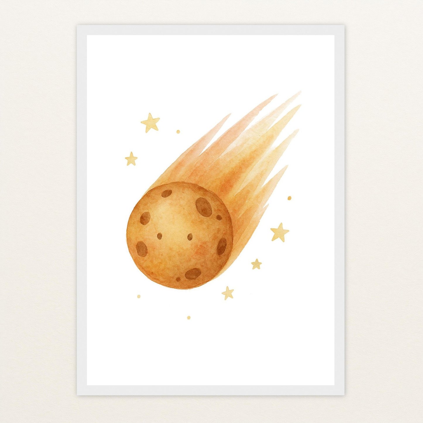 Asteroid Poster mit Holzrahmen von tinylearner
