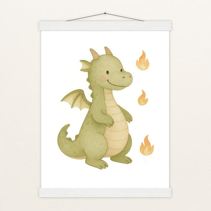 Drax der Drache Poster mit Leisten von tinylearner