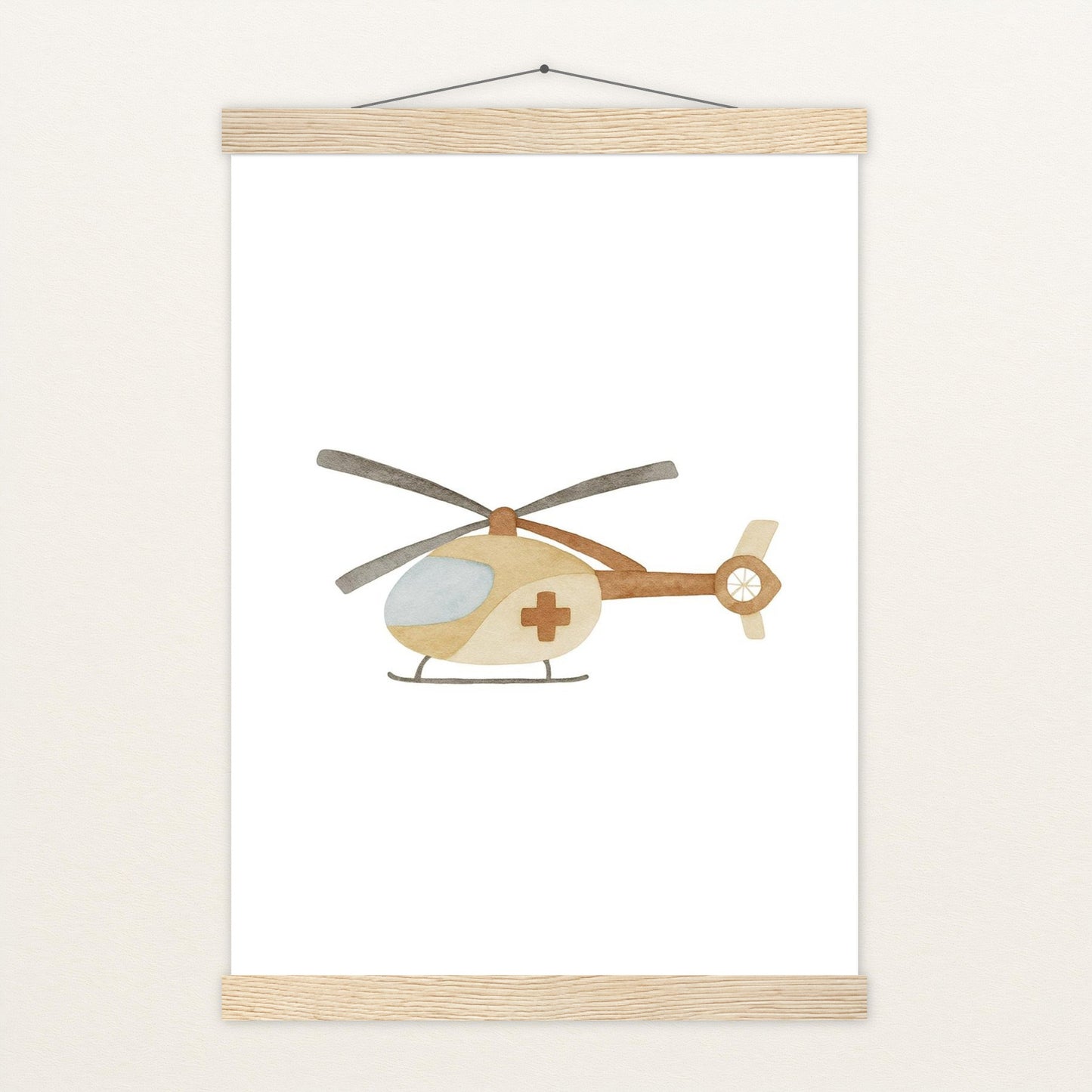 Rettungshubschrauber Poster mit Leisten von tinylearner