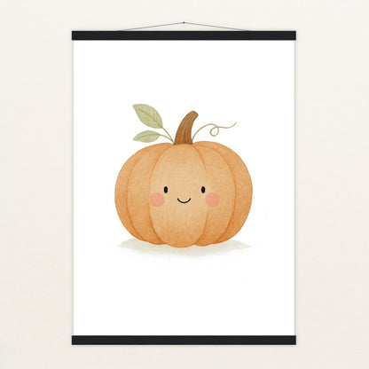 Gemüse: Kürbis Poster mit Leisten von tinylearner