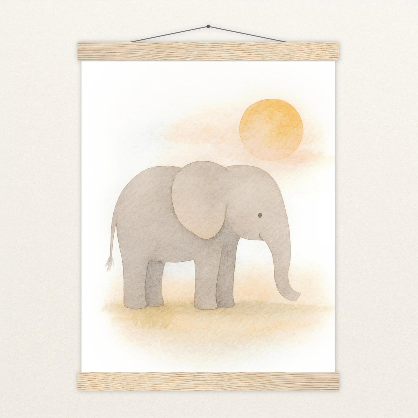 Emil der Elefant - Motiv: "Sonne" Poster mit Leisten von tinylearner