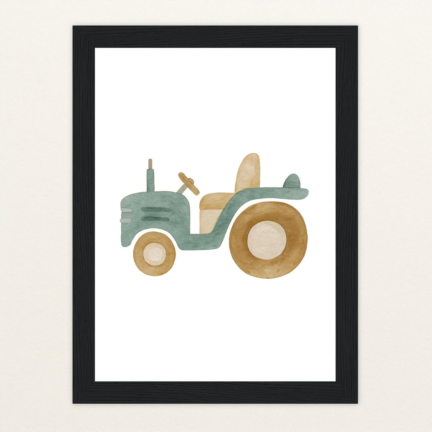 Traktor Poster mit Holzrahmen von tinylearner