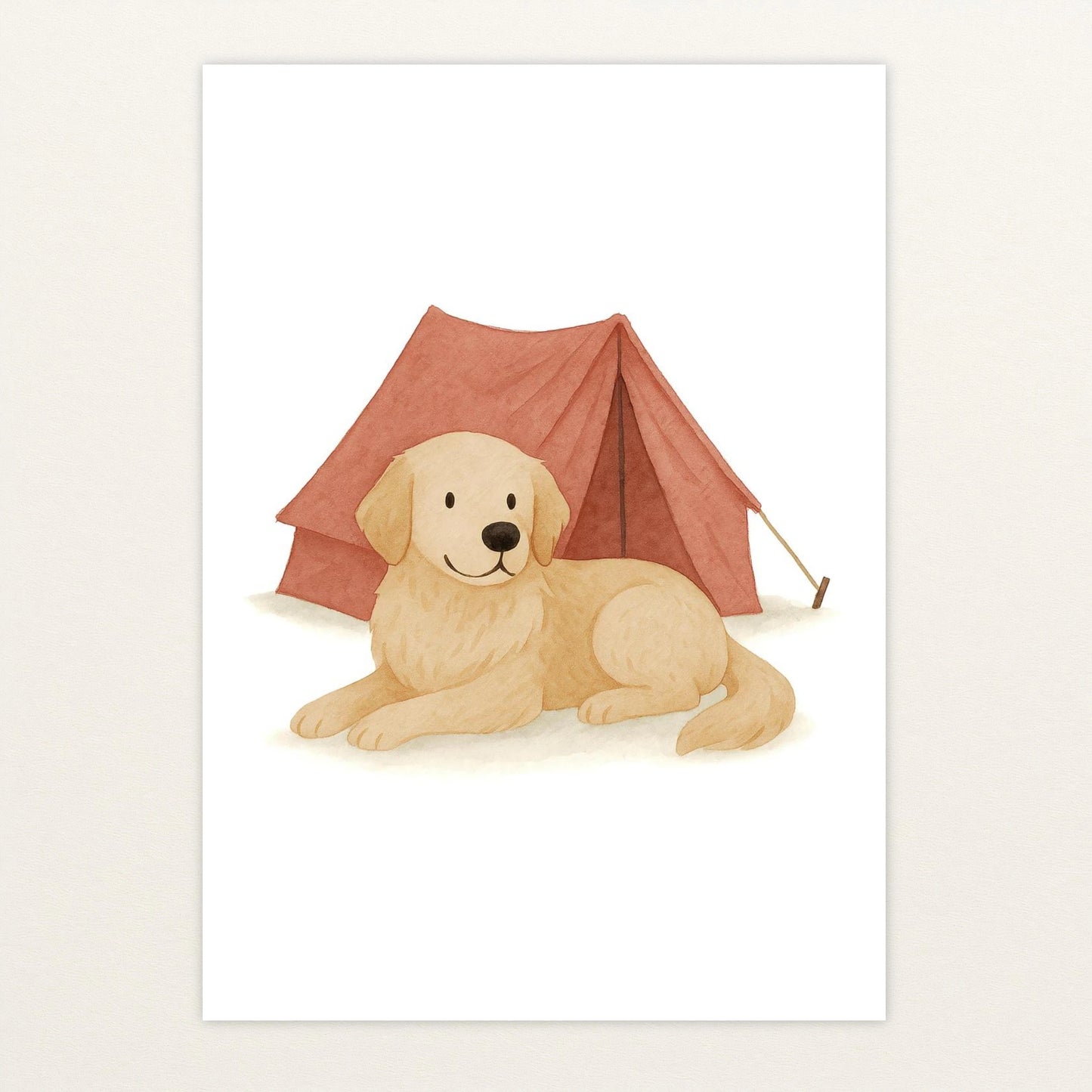 Hugo der Hund - Motiv: "Zelt" Poster von tinylearner