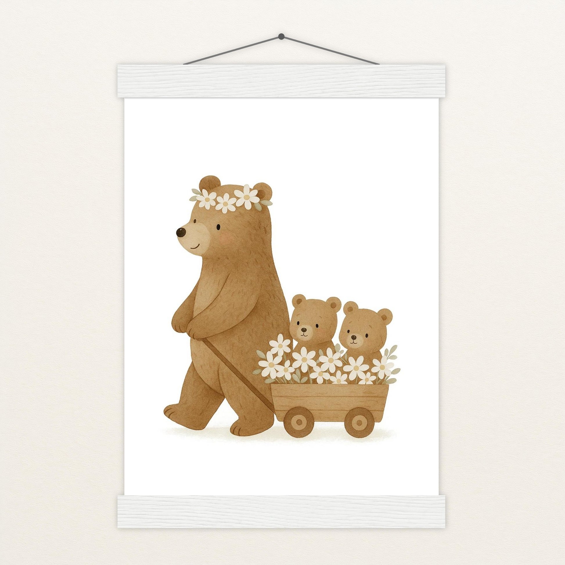 Balu der Bär - Motiv: "Bollerwagen" Poster mit Leisten von tinylearner