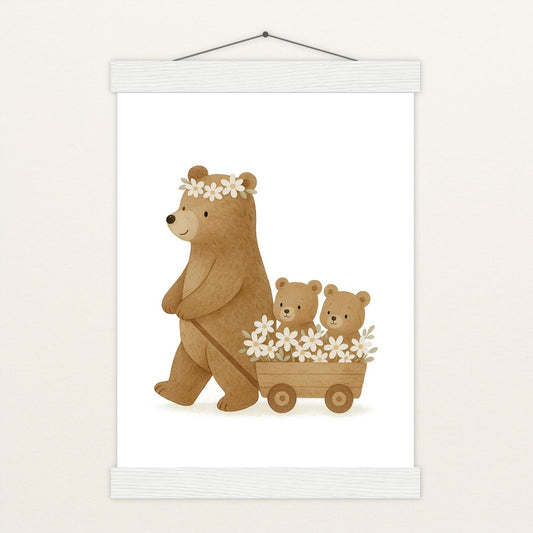 Balu der Bär - Motiv: "Bollerwagen" Poster mit Leisten von tinylearner