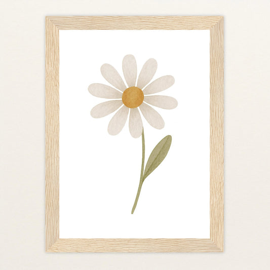 Gänseblümchen Poster mit Holzrahmen von tinylearner