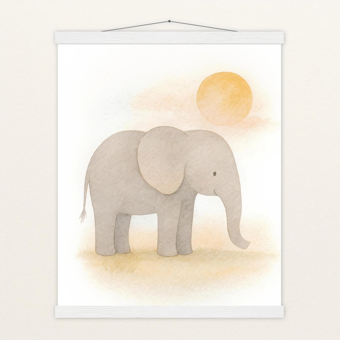 Emil der Elefant - Motiv: "Sonne" Poster mit Leisten von tinylearner