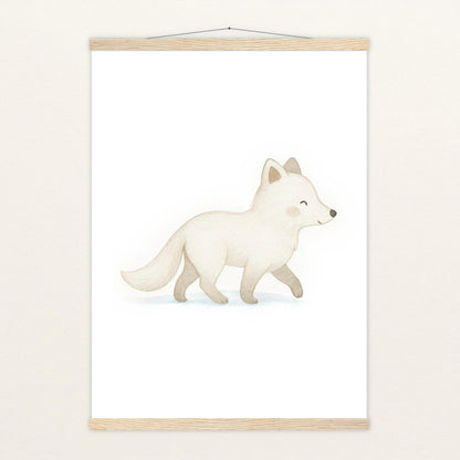 Pino der Polarfuchs Poster mit Leisten von tinylearner