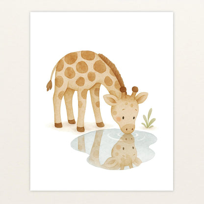 Greta die Giraffe - Motiv: "Trinken" Poster von tinylearner