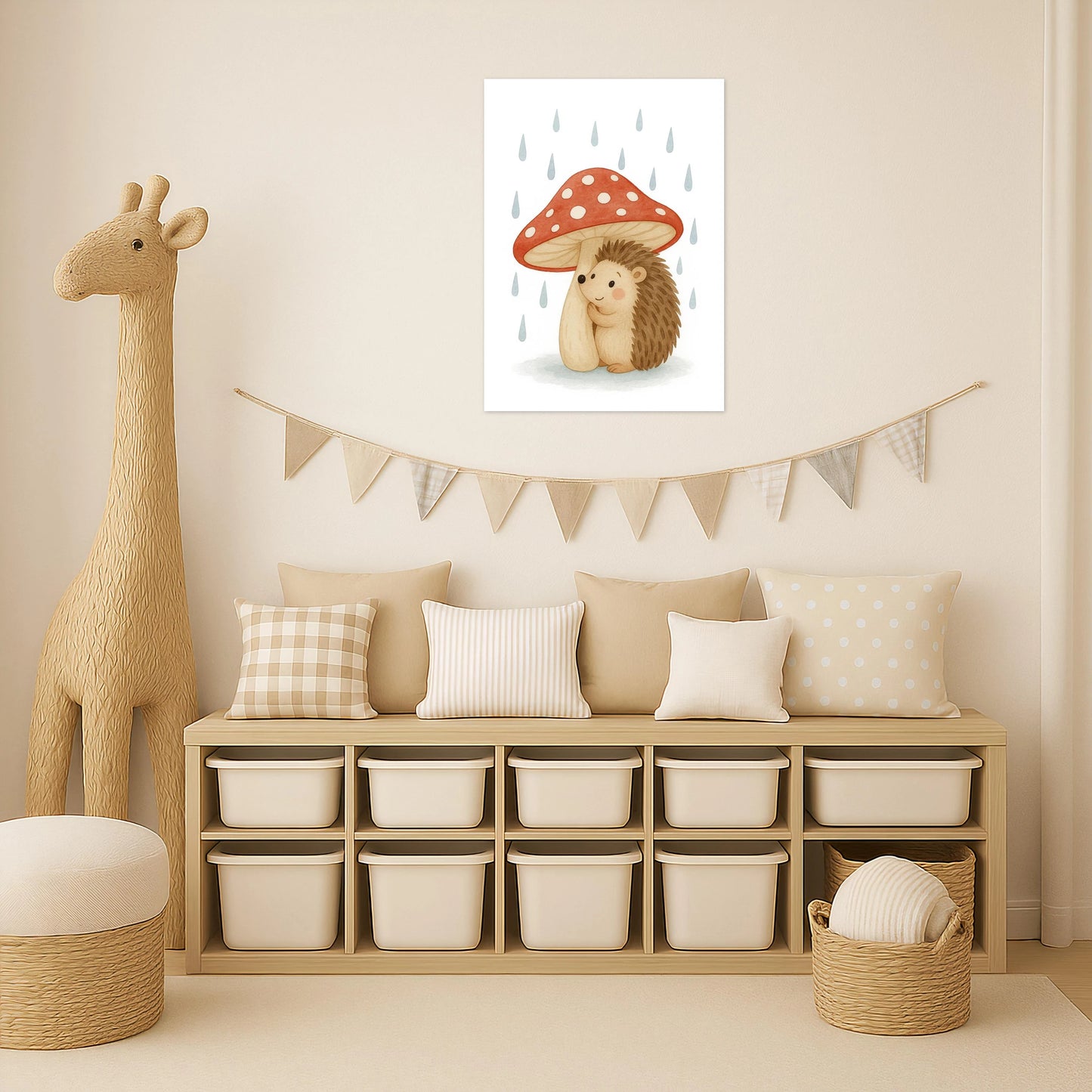 Iggi der Igel - Motiv: "Regen" Poster von tinylearner