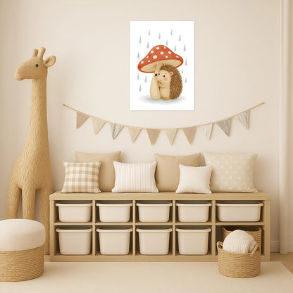 Iggi der Igel - Motiv: "Regen" Poster von tinylearner