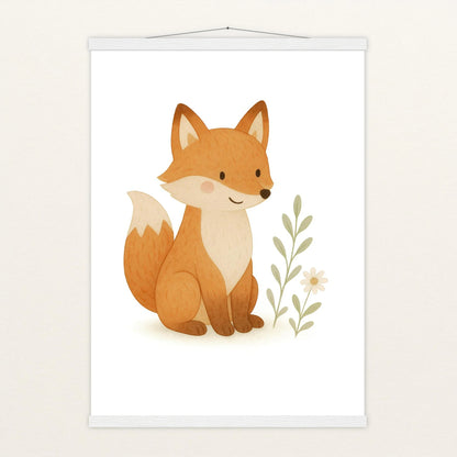 Finnegan der Fuchs Poster mit Leisten von tinylearner