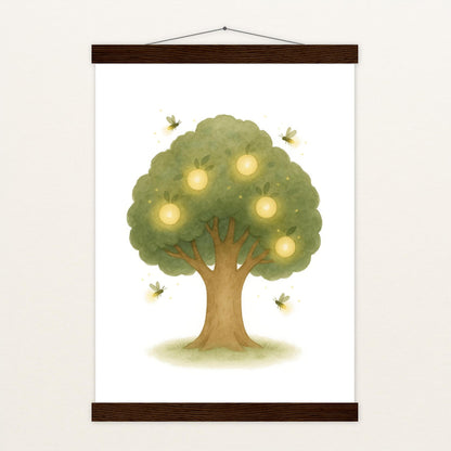 Leuchtbaum Poster mit Leisten von tinylearner