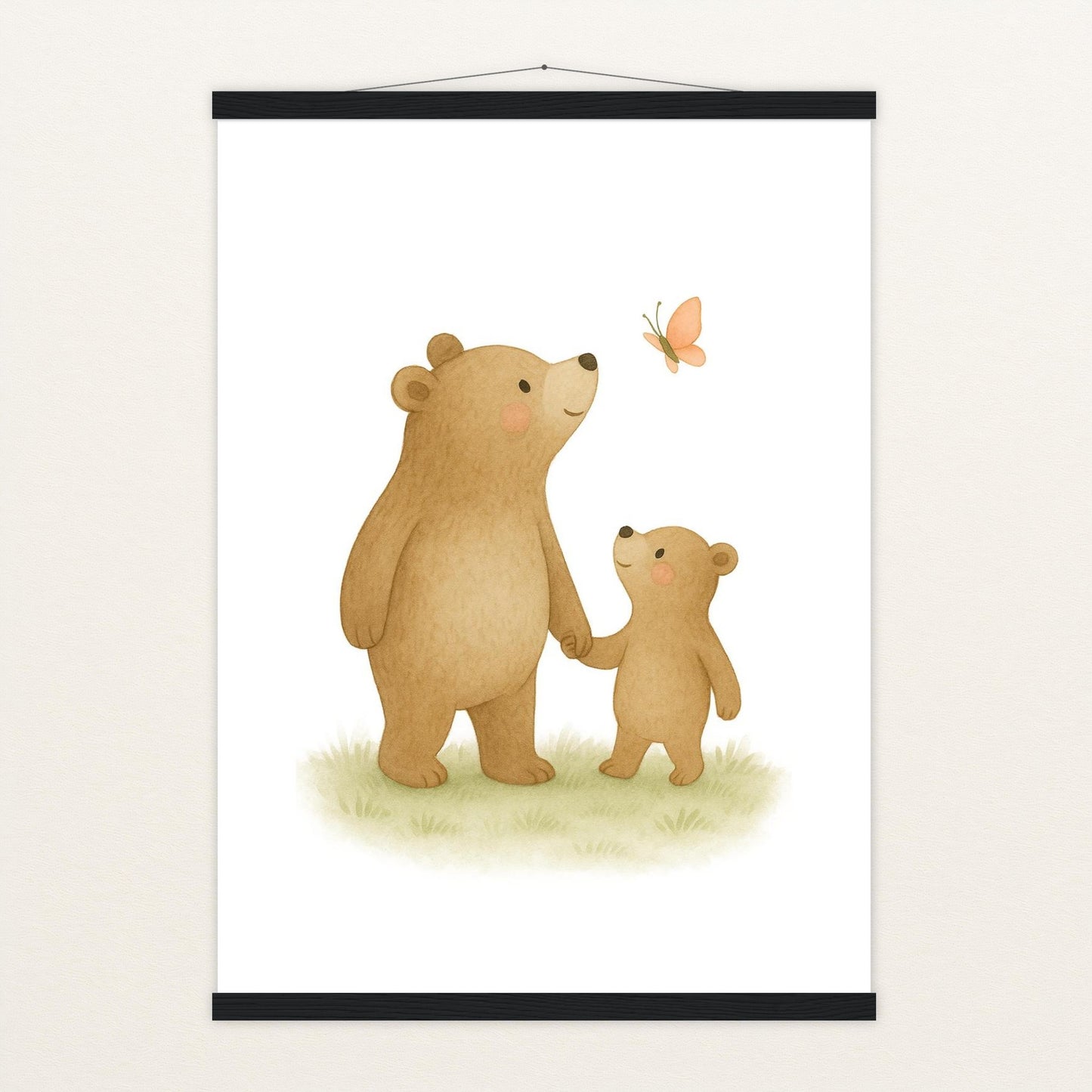 Balu der Bär - Motiv: "Schmetterling" Poster mit Leisten von tinylearner