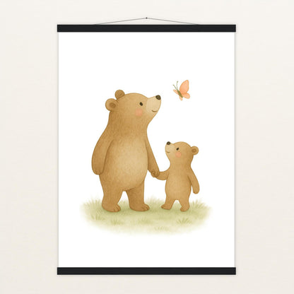 Balu der Bär - Motiv: "Schmetterling" Poster mit Leisten von tinylearner