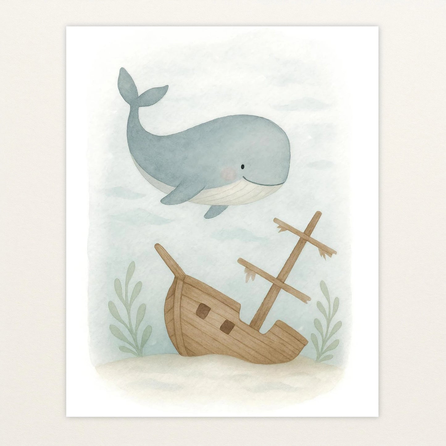 Willi der Wal - Motiv: "Schiffswrack" Poster von tinylearner