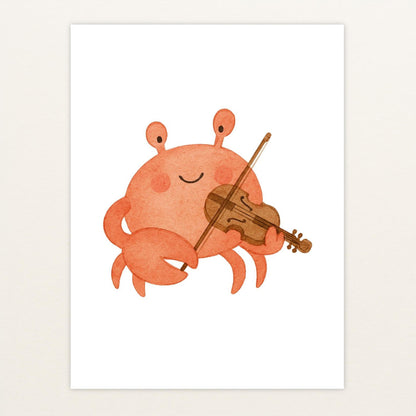 Krabbi der Krebs - Motiv: "Geige" Poster von tinylearner