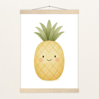 Obst: Ananas Poster mit Leisten von tinylearner