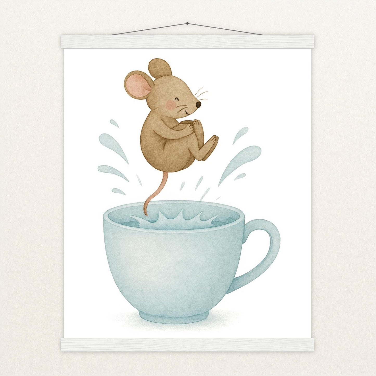 Mimi die Maus - Motiv: "Pool" Poster mit Leisten von tinylearner